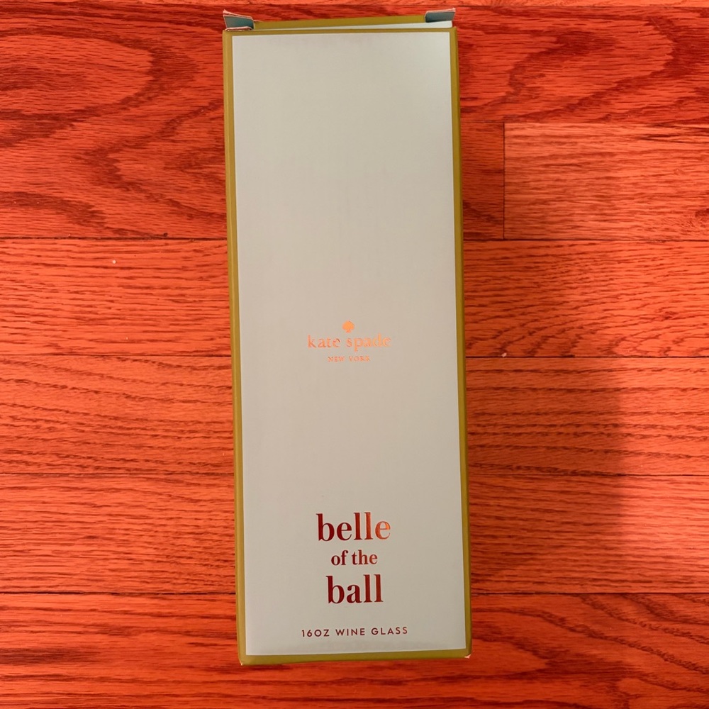 NWT Kate Spade “Belle of the Ball” Wine Glass - Picture 2 of 8